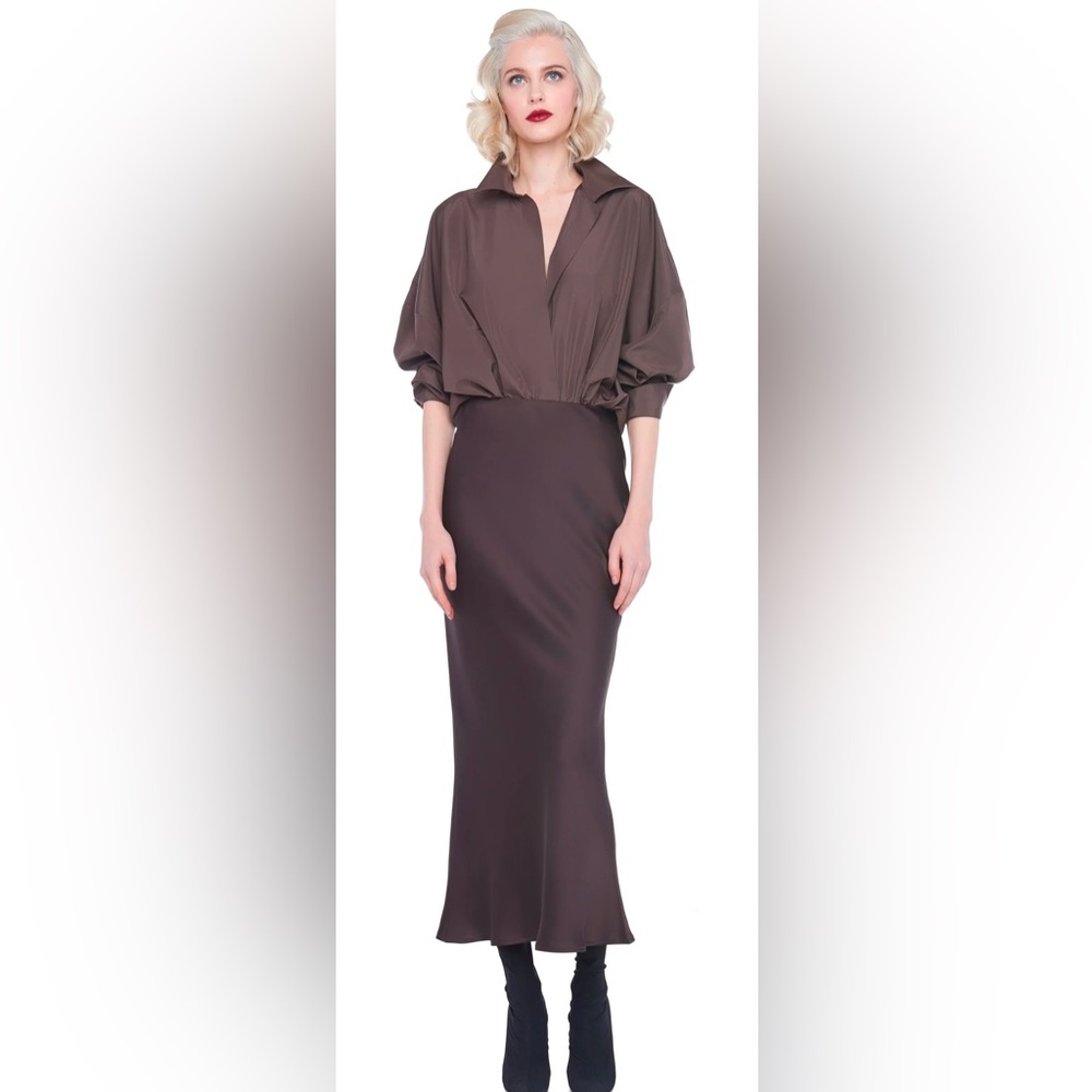 Norma Kamali BIAS OBIE SKIRT TO MIDCALF, size XS